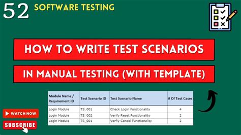 how to create a test scenario